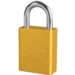 1" Keyed Different Yellow Lock w/Lockout Tag