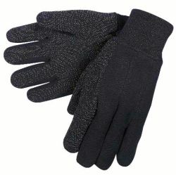 Cotton jersey gloves Clute cut w/ regular dots L